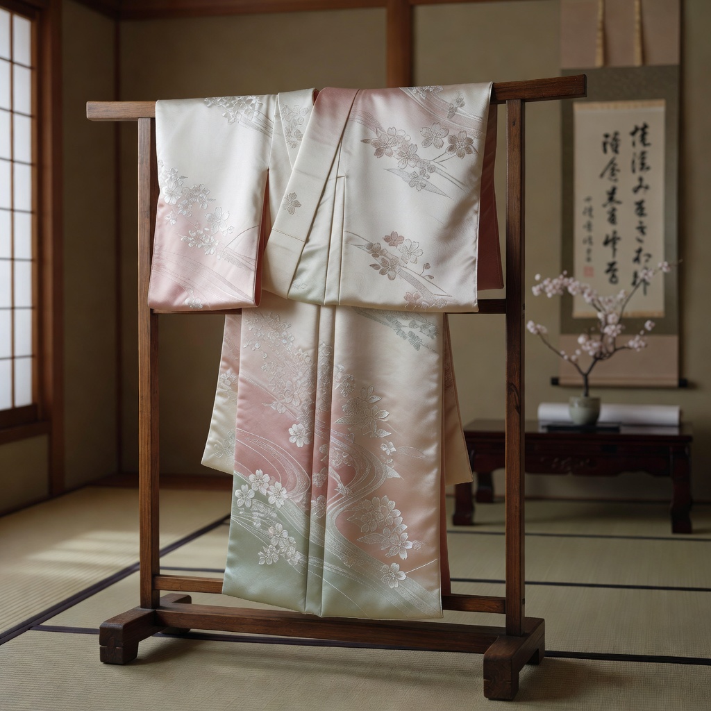 Folded kimono textiles