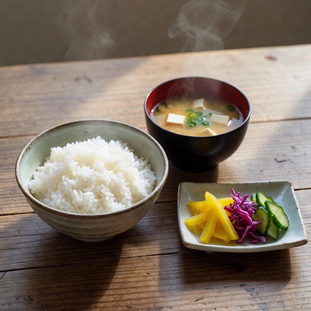 Japanese breakfast spread